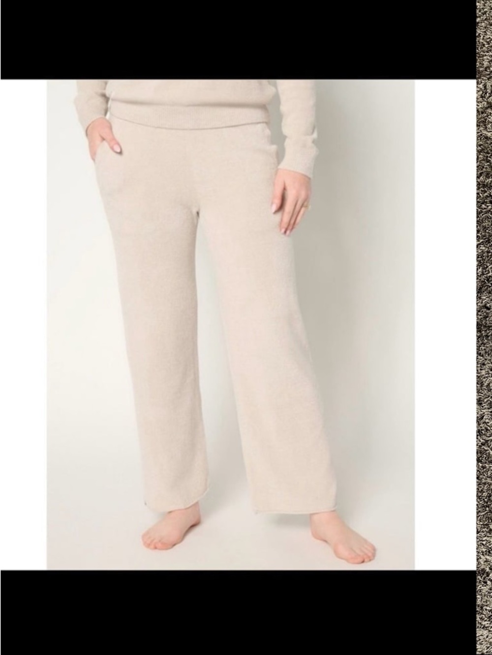 Barefoot Dreams CozyChic Ultra Lite Wide Leg Pant Women’s Sand Beige 3X